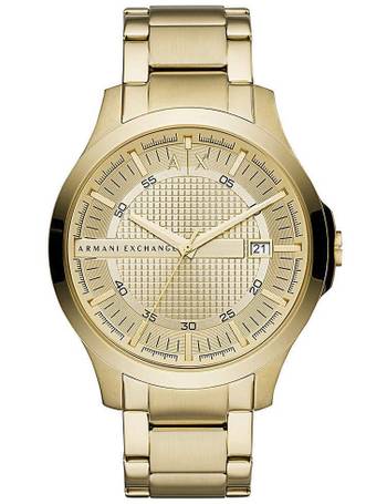 armani exchange golden watch