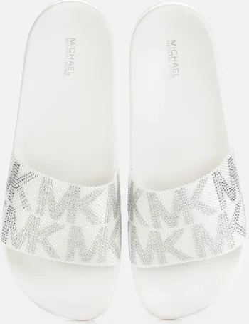 michael kors slides white