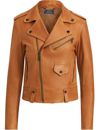 ralph lauren burnished leather moto jacket