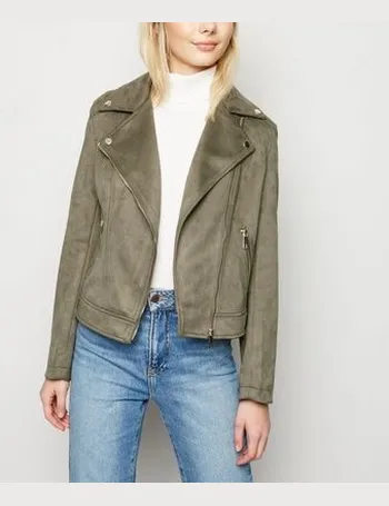 new look green suede jacket