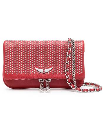 Zadig&Voltaire Rock Studded Leather Crossbody Bag