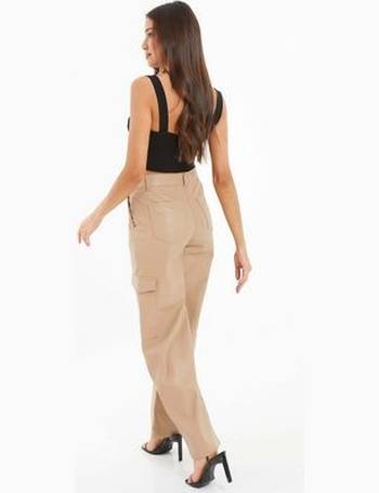 Quiz leather sale look trousers