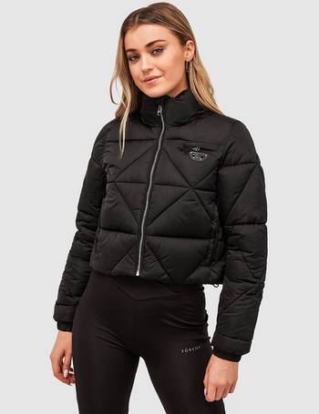 Alessandro Zavetti Womens Alberelli Crop Puffer Jacket, Black
