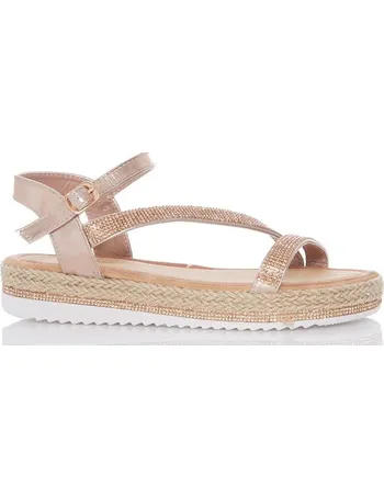 quiz sandals rose gold