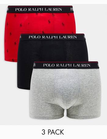 Polo Ralph Lauren 3 pack trunks in navy white with all over pony logo