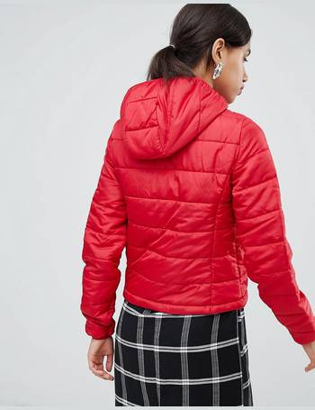 vero moda cropped hooded padded jacket