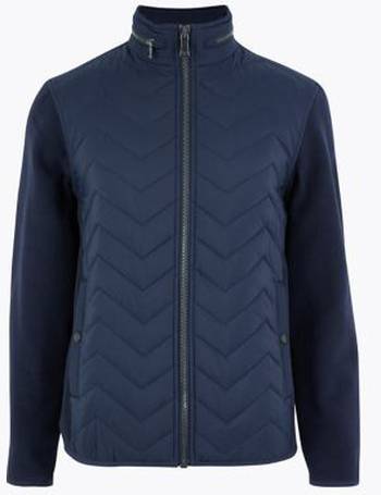 Pure Cotton Textured Fleece Jacket, Blue Harbour