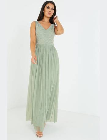 Shop Quiz Womens Sage Green Dresses up ...