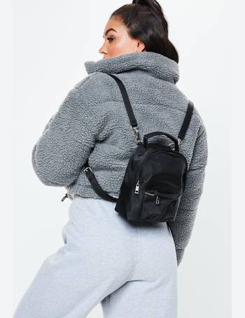 Mini black deals backpack missguided