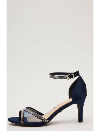 Quiz navy hot sale diamante shoes