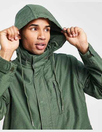 levi's mens green parka jacket