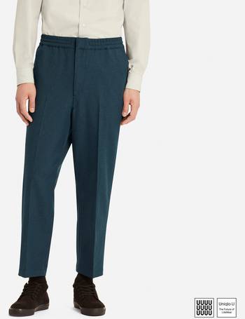 MEN Flannel Stretch Easy Ankle Length Trousers, UNIQLO