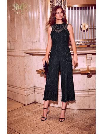 Lipsy vip hot sale lace culotte jumpsuit