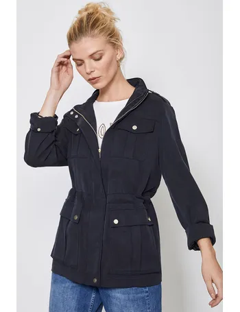 mint velvet navy star back utility jacket