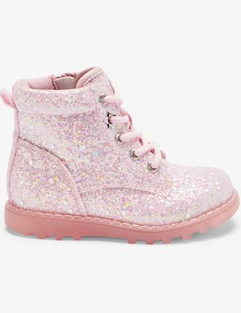 next pink glitter boots