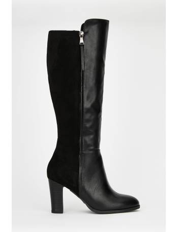 wallis black knee high boots