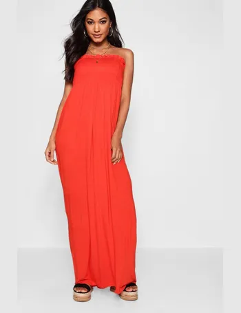 orange maxi dresses for women