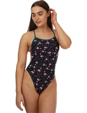 Women's Speedo x Tegan Price Cloud Print Tie Back Swimsuit Blue/Pink