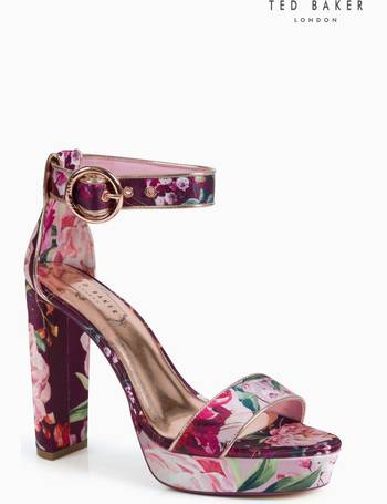 Ted baker floral printed sales platform block heeled sandals