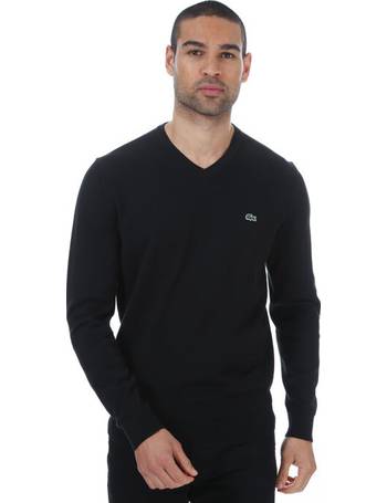 men's lacoste v neck jumpers