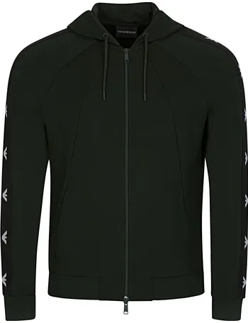 emporio armani eagle tape full zip hoodie