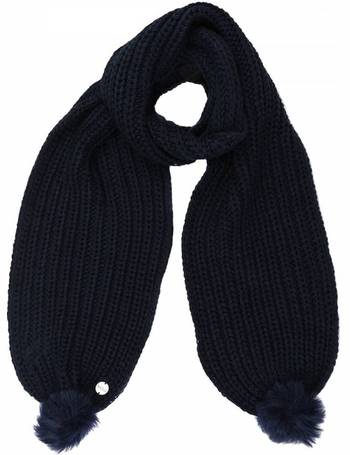 Regatta Chunky Cable Knit Womens Scarf Fleece Navy Lined Stylish Winter Walking 