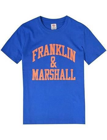 Franklin and Marshall Logo Short Sleeve Vintage Grey Boys T-Shirt FMS0097 G59 