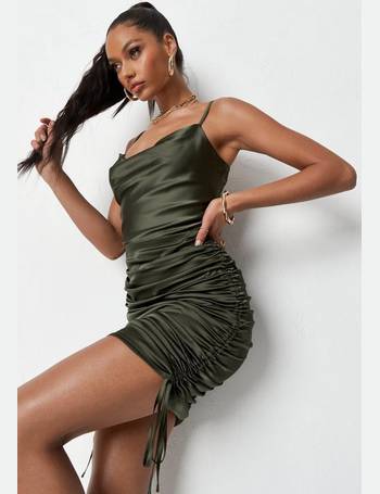 Shop Missguided Women's Green Satin Dresses up to 80% Off
