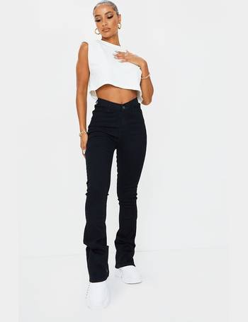 Shop PrettyLittleThing Women's Cropped Flare Jeans up to 60% Off