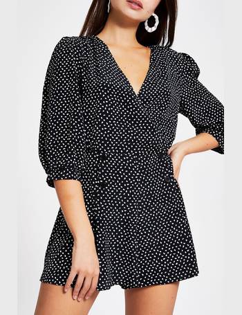 river island polka dot playsuit