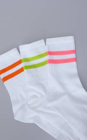 PRETTYLITTLETHING Multi 3 Pack Sports Socks