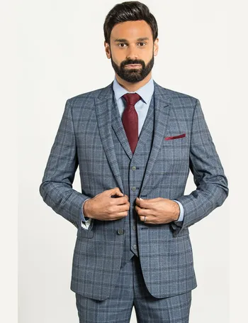 onesix5ive blue check suit