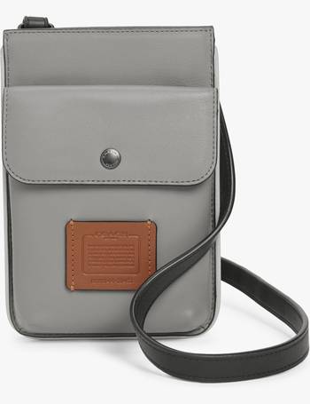 Coach Signature Canvas Phone Crossbody Bag, Black at John Lewis