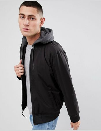 hollister bomber jacket with hood