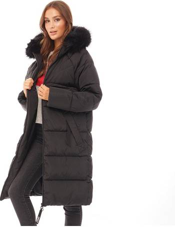 only womens monica long puffer coat black