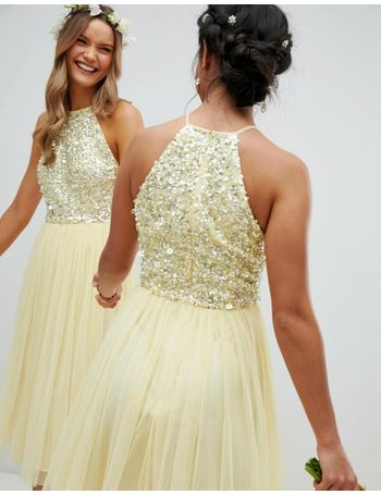 yellow bridesmaid dresses asos