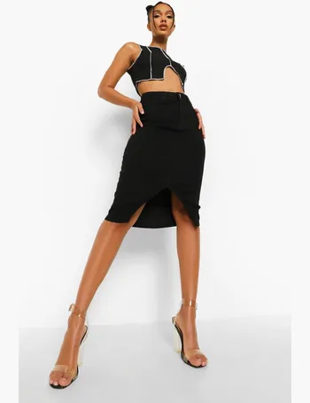 debenhams denim midi skirt