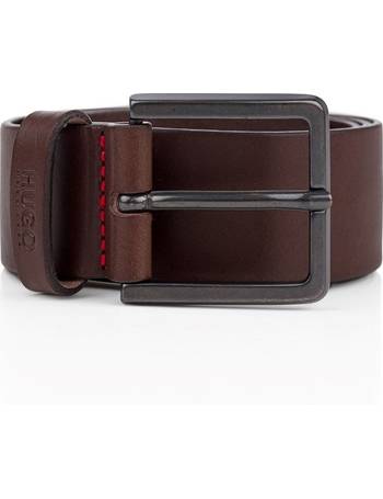 hugo gionio leather belt in brown