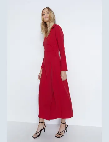 Warehouse chiffon pintuck sale shirt dress