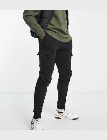 French Connection slim fit tricot joggers in black