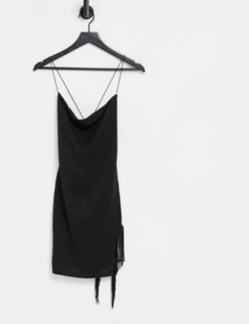 i saw it first black tassel dress