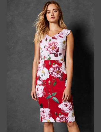 ted baker red and pink dress