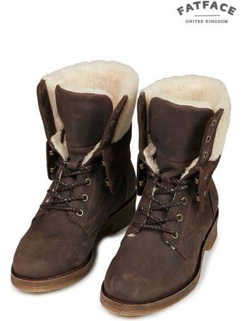 Cara shearling 2025 lace up boots