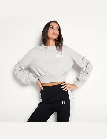 cropped quarter zip sweatshirt