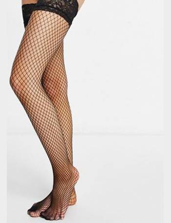 Ann Summers glossy lace hold ups in beige
