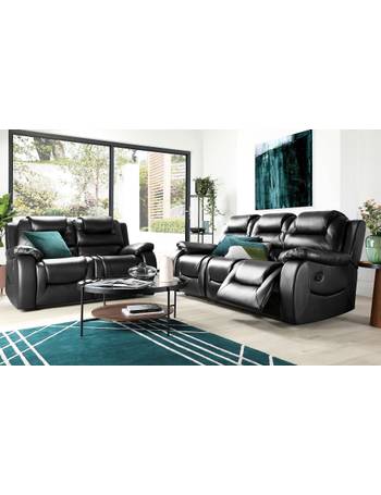 Furniture And Choice Recliners, Vancouver Black Leather 3 2 Seater Recliner Sofa Set