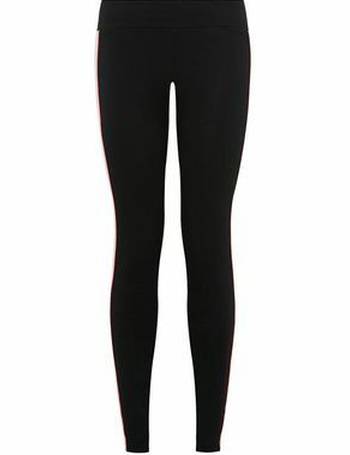 Girls Black Side Stripe Leggings