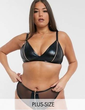 Savage x Fenty Plus Size Ultra Sexy open bra in black