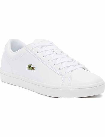 lacoste mens riberac leather trainers white