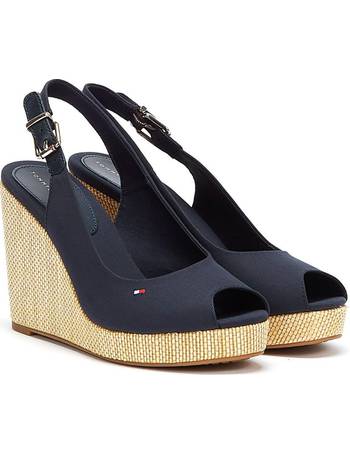 Platino Tarka Womens Ladies Wedge Shoes Navy UK Size 